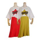 Set: Printed T-shirt + Ruffle Skirt