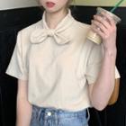 Short-sleeve Bow Detail T-shirt