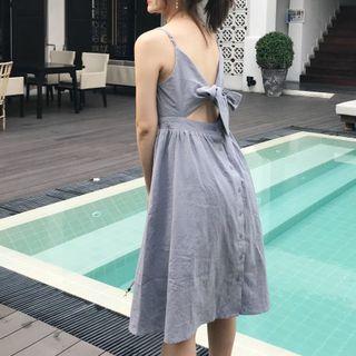 Strappy Bow A-line Dress