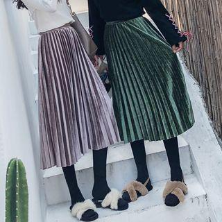 Mock Two-piece Inset Legging Pleated Skirt