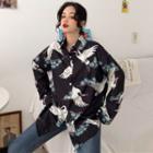 Cranes Print Shirt