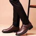 Faux Leather Monk Shoes