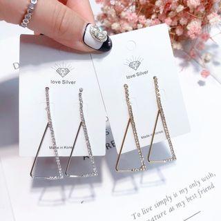 Rhinestone Triangle Dangle Earring