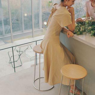 Pastel Tone Maxi Swing Dress