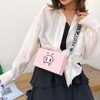 Faux Leather Crossbody Box Bag Pink - One Size