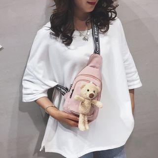 Bear Accent Zip Sling Bag