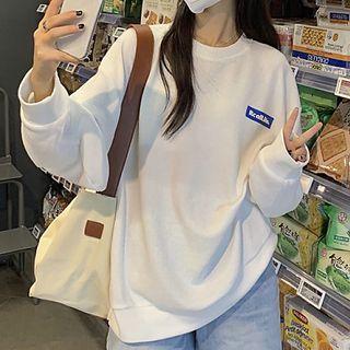 Crew Neck Applique Sweatshirt