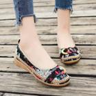 Embroidered Fabric Flats
