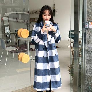 Double-breasted Gingham Coat