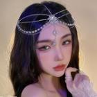 Rhinestone Layered Headpiece Silver - One Size