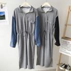 Denim Stitching Sweatshirt Dress