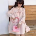 Ruffled Hooded Dress Almond - One Size