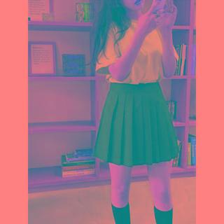 Pleated Cotton Skirt