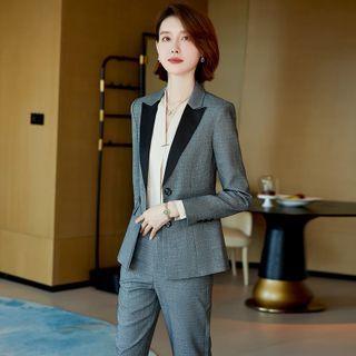 Lapel Blazer / Dress Pants / Shirt / Set