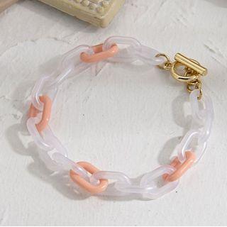 Chunky Chain Bracelet White - One Size