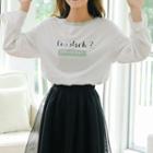 Long-sleeve Letter T-shirt Top - White - One Size