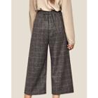 Checked Wide-leg Pants