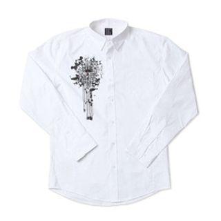 Cross-printed Cotton Shirt Xl