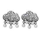 Faux Pearl Cloud Earring 1 Pair - As Shown In Figure - One Size
