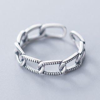 Chain Open Ring S925 Sterling Silver - As Shown In Figure - One Size