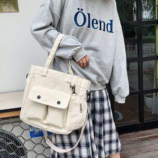 Lightweight Plaid Tote Bag