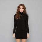 Turtle-neck Knit Bodycon Dress