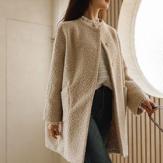 Round-neck Boucl  Coat