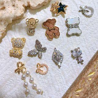 Bear / Butterfly / Rhinestone Faux Pearl Nail Art Decoration
