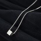 Cube Pendant Sterling Silver Necklace Silver - One Size