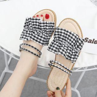 Two-way Ruffle Trim Sandals