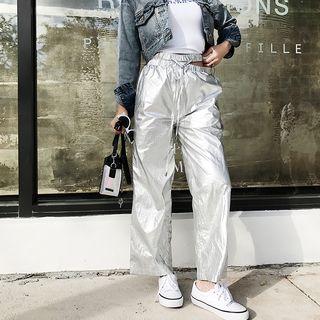 Cutout Wide-leg Drawstring Pants