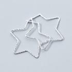 925 Sterling Silver Star Earring 1 Pair - Silver - One Size