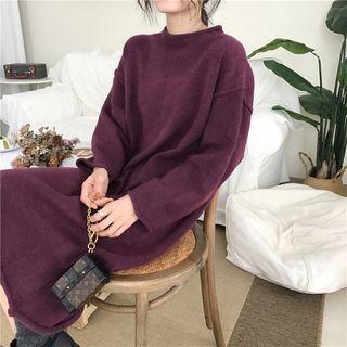 Round Neck Midi Knit Dress