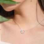Rhinestone Star Alloy Hoop Pendant Necklace As Shown In Figure - One Size