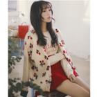 Cherry Print Buttoned Jacket