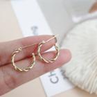 Twisted Alloy Open Hoop Earring 1 Pair - One Size