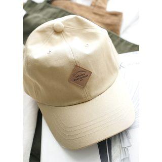 Letter-patch Canvas Baseball Cap