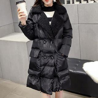 Notch Lapel Double Breasted Padded Coat