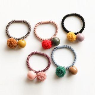 Pompom & Bead Hair Tie
