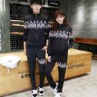 Set: Print Couple Matching Zip Jacket + Sweatpants