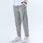 Cropped Tapered Linen Pants