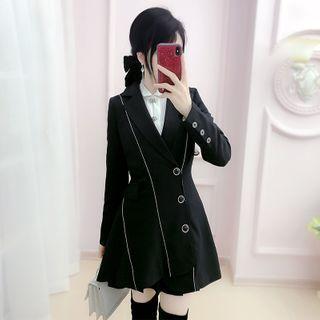 Asymmetric Button-up Blazer