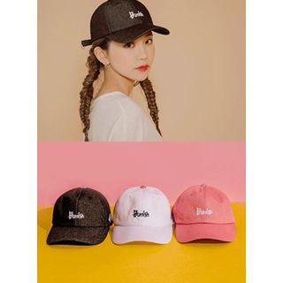 Embroidered-lettering Baseball Cap