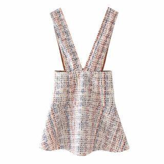 Tweed Mini A-line Overall Dress