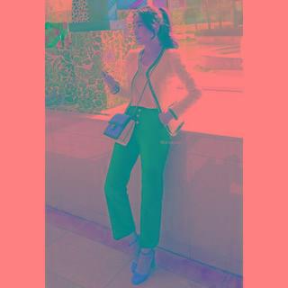 High-waist Colored Cotton Pants