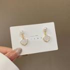 Faux Pearl Drop Earring 1 Pair - Stud Earring - S925 Silver Needle - Gold - One Size