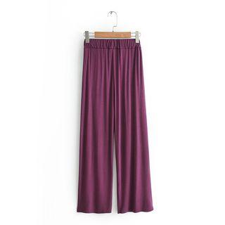 Wide Leg Pants Fuchsia - One Size