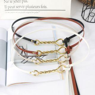 Alloy Knot Faux Leather Belt
