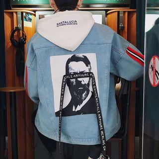 Ribbon Detail Denim Jacket