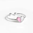 Heart Ring Pink & Silver - One Size